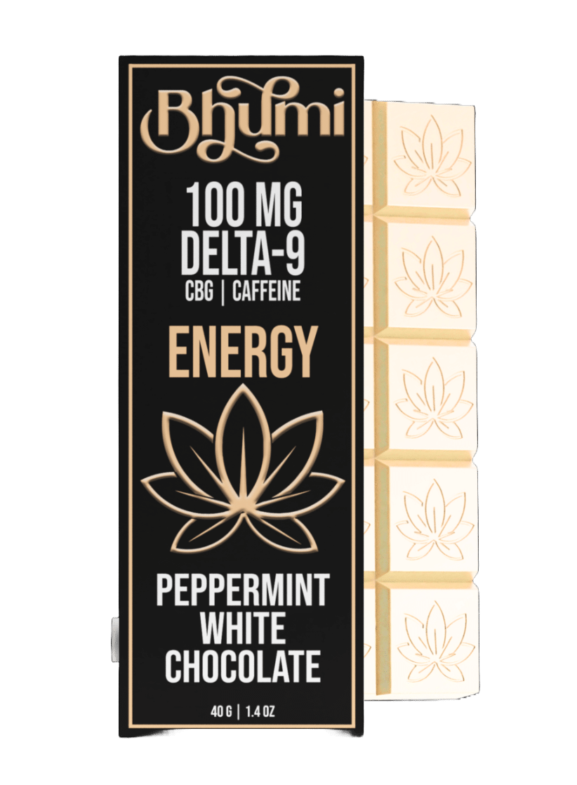 Bhumi Full Size Chocolate Bar - White Chocolate Peppermint