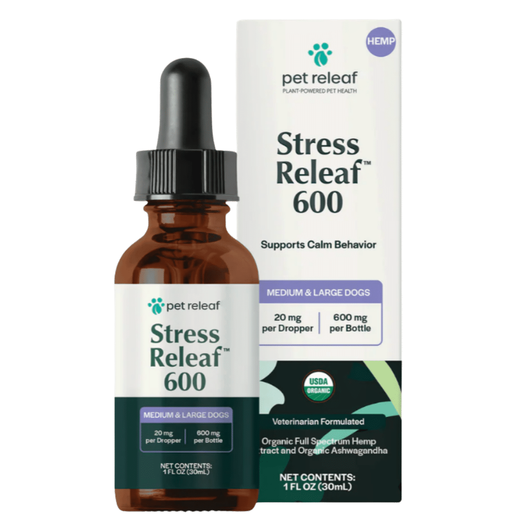 USDA Organic Stress Releaf CBD Oil for Dogs (26+ lbs) - 600mg