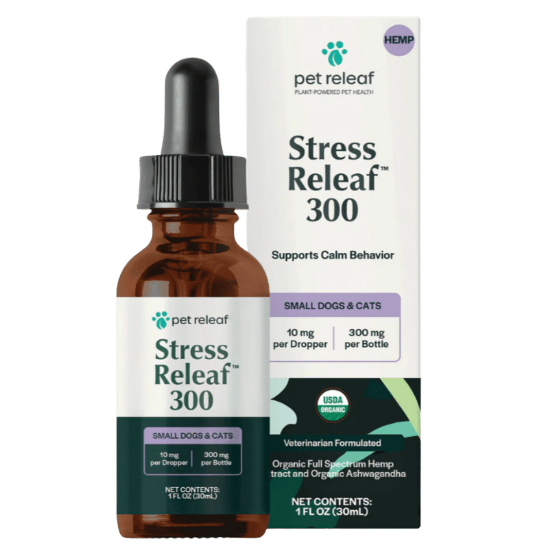USDA Organic Stress Releaf CBD Oil for Dogs/Cats (1-25lbs) - 300mg