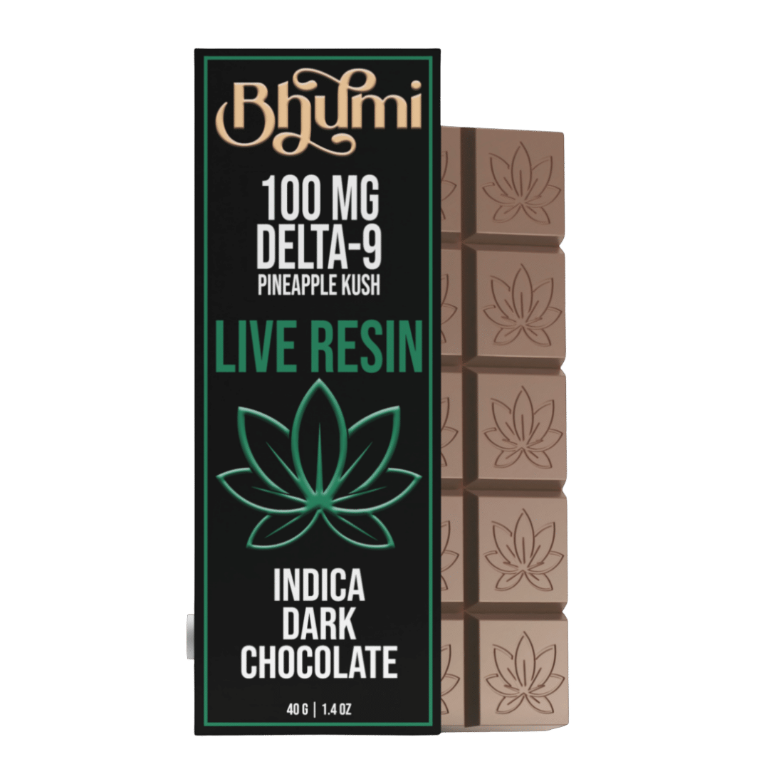 Bhumi Full Size Chocolate Bar - Indica Live Resin Dark Chocolate