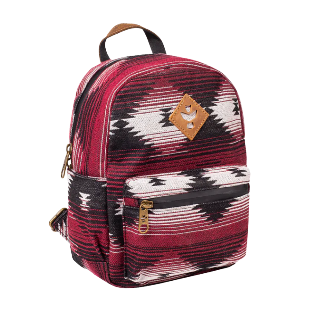 Revelry Shorty Smell Proof Mini Backpack - Maroon Pattern